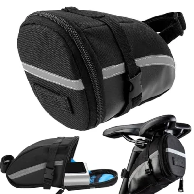Abbildung von VERK GROUP Satteltasche Fahrradtasche Fahrrad Tasche wasserdicht schwarz Rennrad