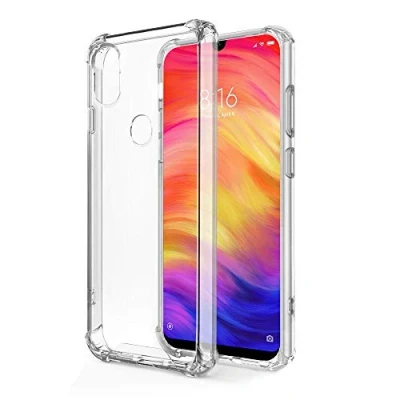 Abbildung von Transparent Silikonhülle TPU Anti Shock für XIAOMI REDMI Note 7 / Pro, Handyhülle Premium Kratzfest Durchsichtige Schutzhülle