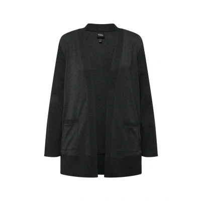 Abbildung von Ulla Popken OPEN Shape LONG Sleeve Strickjacke, Damen, Größe: 42/44, Black