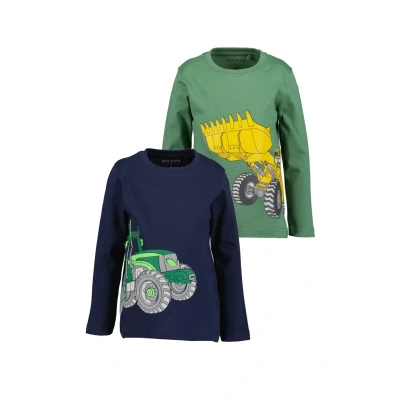 Abbildung von Blue Seven Langarmshirts 2ER PACK Langarmshirt, Größe: 98, ultramarin dk grün