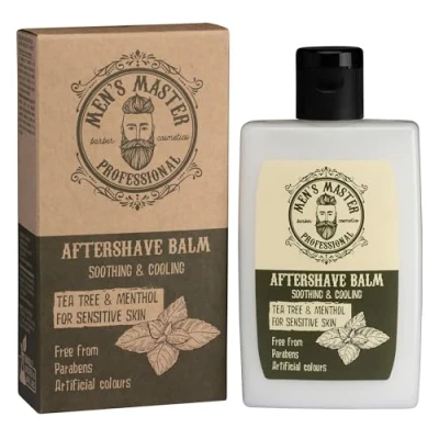 Abbildung von Men&#039;s Master After Shave Balsam mit Grünem Tee, Menthol für Männer Feuchtigkeitsspendendes und Pflegendes Produkt Bartbalsam Gesichtspflege Parabenfrei