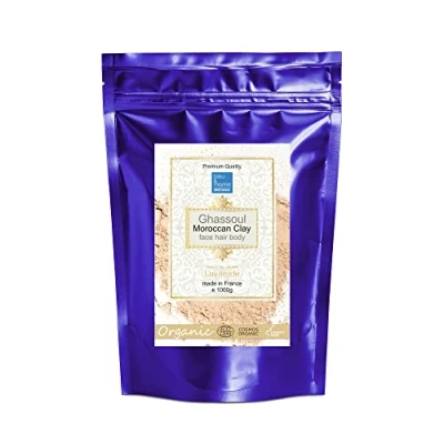 Abbildung von Ghassoul Rein organisch &amp; 100% natürlich. Marokkanische Vulkanlava für Hautpflege (Gesicht und Körper) Haarpflege (Naturshampoo) Rhassoul Tonerde 1000 g