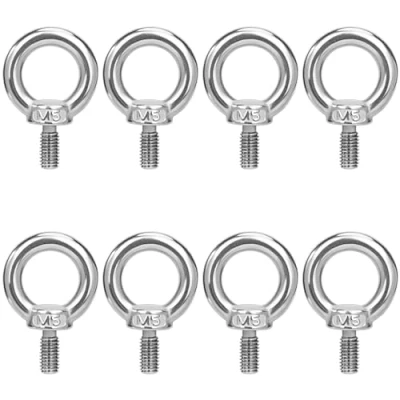 Abbildung von QIMEI SHOP Ringschraube M5 Augenschraube 304 Edelstahl Augenbolzen Ringbolzen Ösenschrauben M5*11 Augenschrauben für Befestigens und Hängens 8 Stück