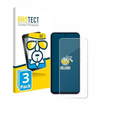 Abbildung von BROTECT (3 Stück Panzer Schutz Glas für Samsung Galaxy A54 5G Enterprise Edition 9H Echtglas, Displayschutz