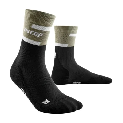 Abbildung von CEP Compression MID CUT THE RUN Sportsocken, Damen, Größe: 37 39, Olive black