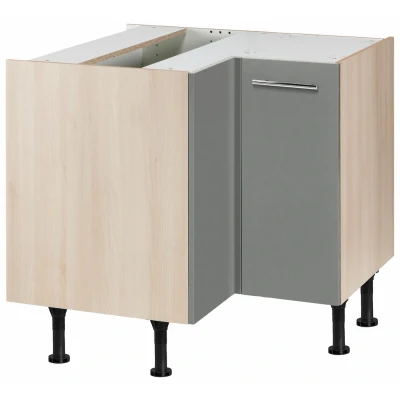 Abbildung von OPTIFIT Eckunterschrank &quot;Bern&quot;, Breite 90x90 cm, mit Tür, höhenverstellbare Füße, Metallgriff