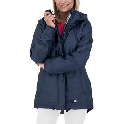 Abbildung von alife &amp; kickin Elmaak A Rainstyle Parka, Damen, Größe: Medium, Marine