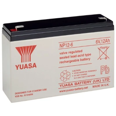 Abbildung von Yuasa NP12 6 Blei Akku 6V (Faston 250 6,3mm)