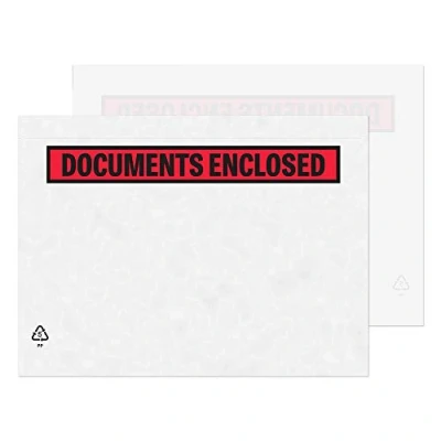 Abbildung von Blake Purely Packaging PDE42 Dokumentenumschlag Briefumschläge &quot;Documents Enclosed&#039; Haftklebung Transparent C5 175 x 235 mm 1000 Stück