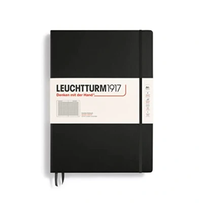 Abbildung von LEUCHTTURM1917 307959 Notizbuch Master Classic (A4+), Hardcover, 235 nummerierte Seiten, Schwarz, kariert