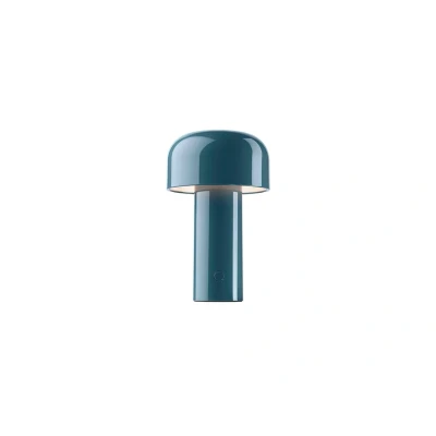 Abbildung von Flos Bellhop Tischleuchte Akku Aufladbar Polykarbonat Grey Blue, Maße: 12,5cm x 21cm, F1060014, Blau grau, 21 cm