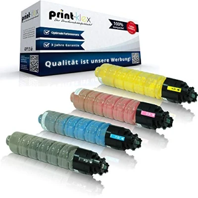 Abbildung von 4X Print Klex Tonerkartuschen kompatibel für Ricoh Aficio SP C440DN C440Series C441DN 821074 821075 821076 821077 Schwarz Blau Rot Gelb Toner Plus Serie