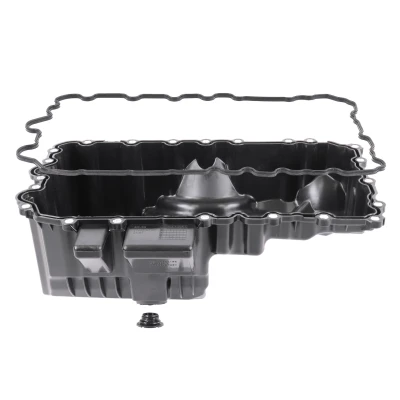 Abbildung von VAICO V20 3651 Ölwanne mit Ölablassschraube ohne Sensor, Dichtring, Ölwannendichtung PA (Polyamid), Kunststoff BMW: 5 Touring, Z4 Roadster