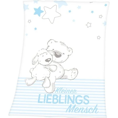 Abbildung von Babydecke Kleiner Lieblingsmensch, Baby Best, mit tollem Motiv und Schriftzug, Kuscheldecke