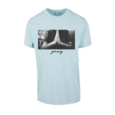 Abbildung von Mister Tee PRAY Tshirt print, Herren, Größe: XL, Ocean blue