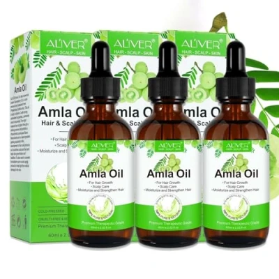 Abbildung von ALIVER Haaröl Amla Haarwachstum Haarausfall Bio Vegan Aliver, 3 tlg.