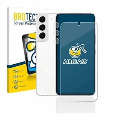 Abbildung von BROTECT Schutzglas für Samsung Galaxy S22 5G (Display+Kamera) Schutzfolie Panzer Folie Glas [Extrem Kratzfest 9H, Anti Fingerprint,