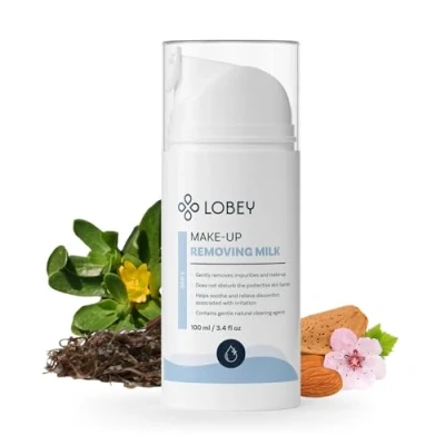 Abbildung von LOBEY Gesicht Cleanser Gesichtsreinigung Creme Gesichtsreinigungsmilch Reinigung Lotion Braunalgenextrakt Gesichtspflege Mandelöl und Kokosöl Natürliche Kosmetik (100 ml)