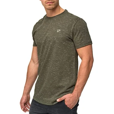 Abbildung von Indicode Jeans Kloge Tshirt basic, Herren, Größe: Large, Army mix