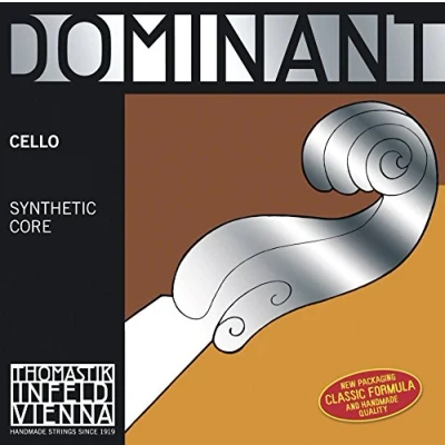 Abbildung von Thomastik Einzelsaite für Cello 4/4 Dominant G Saite Nylonkern, Silber umsponnen, stark