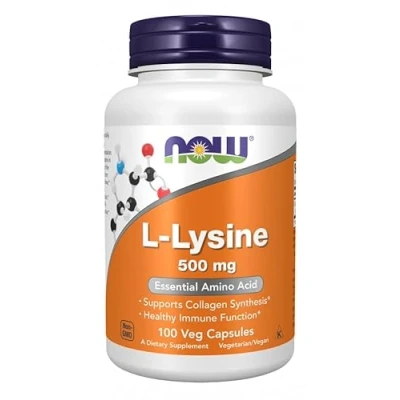 Abbildung von NOW L Lysine 500 mg 100 capsules