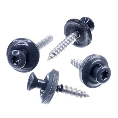 Abbildung von SECCARO Spenglerschraube 4,5 x 45 mm, RAL 7016 anthrazitgrau, Edelstahl A2, EPDM Dichtscheibe 15 TX/Innensechsrund, 100 Stück