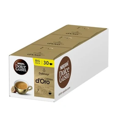 Abbildung von NESCAFÉ DOLCE GUSTO DALLMAYR Crema d&#039;Oro Kaffeekapseln 3er Vorratspack (3 x 30 Portionen)