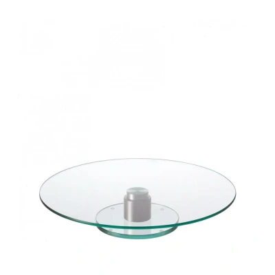 Abbildung von LEONARDO Tortenplatte TURN, Aluminium, Edelstahl, Glas, drehbar, Ø 33 cm