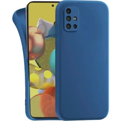 Abbildung von MyGadget Hülle für Samsung Galaxy A51 4G robuste Silikon Schutzhülle TPU Case Slim Silikonhülle Back Cover Kratzfest Handyhülle Dunkelblau