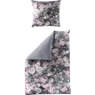 Abbildung von BIERBAUM Bettwäsche &quot;Bunte Blumen in Gr. 135x200 oder 155x220 cm&quot;, (2 tlg.), aus Baumwolle, geblümte mit Wendeoptik