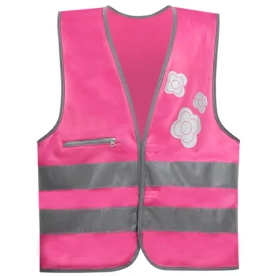 Abbildung von SAFETYMAKER Walser Kinder Sicherheitsweste, reflektierende Warnweste 3 6 Jahre, Warnschutzweste Unfall, Reflektorweste Fahrrad, Laufweste pink