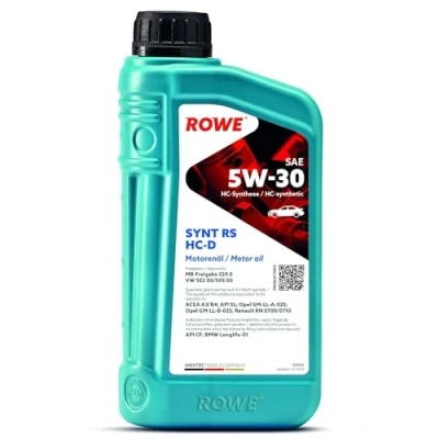 Abbildung von Rowe Hightec SYNT RS HC D 5W 30 1l Motoröl 20060 0010 99 MERCEDES BENZ: W124 T modell, C Klasse Limousine, SMART: City Coupe