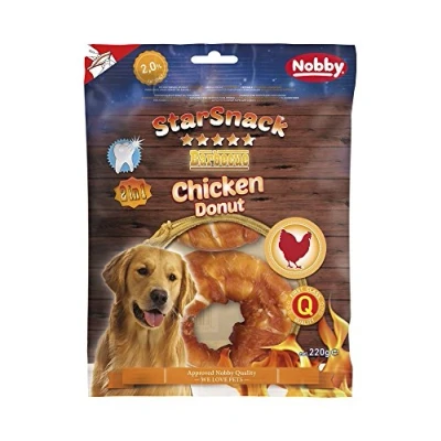 Abbildung von Nobby STARSNACK Barbecue Chicken Donut ca. 10,0 cm, 1 Tüte je 2 Stück (1x 220 g)