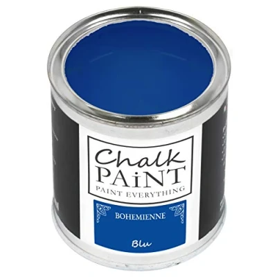 Abbildung von Chalk Paint Everything® Blu Kreidefarbe Wasserbasis für Alle Oberflächen einfach zu verarbeiten ohne schlechten Geruch Extra Matt (250 ml)