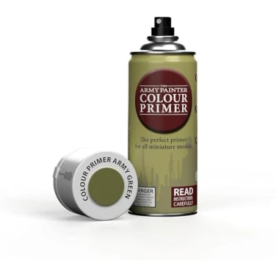 Abbildung von The Army Painter, Colour Primer Green, 400 ml Grundierung Spray Grün Acryllack für Fantasy Modellbau Wargames Tabletop Figuren, Warhammer &amp; Dnd Miniatures