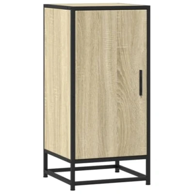 Abbildung von vidaXL Sideboard Sonoma Eiche 35,5x35x76 cm Holzwerkstoff und Metall, Anrichte, Standregal, Wohnzimmerregal, Regal, Küchenregal, Schlafzimmerregal