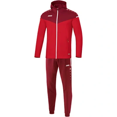Abbildung von Jako Herren Trainingsanzug Polyester Champ 2.0 mit Kapuze, rot/Weinrot, L, M9420