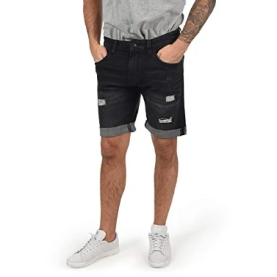Abbildung von Indicode Jeans Idhallow Shorts, Herren, Größe: Large, Black