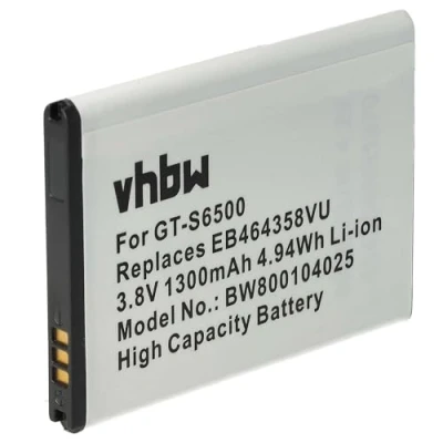 Abbildung von vhbw Akku Ersatz für Samsung EB464358VU, EB464358VUBSTD Handy Smartphone Telefon (1300mAh, 3,7V, Li Ion)