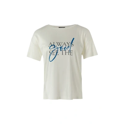 Abbildung von comma IM Relaxed FIT MIT Front Tshirt print, Damen, Größe: 34, Weiß