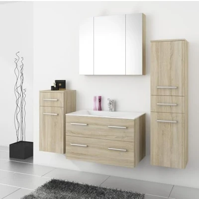 Abbildung von Kuechen preisbombe TOP Badmöbel/Badezimmer Regina 5tlg. Set in Sonoma Eiche mit 80 cm Waschtisch