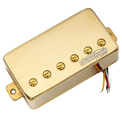 Abbildung von Wilkinson Vintage Alnico 5 PAF Style Humbucker Steg Tonabnehmer Pickup für Epiphone USA Les Paul SG E Gitarre, Gold