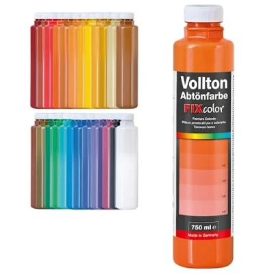 Abbildung von decotric Decolor Bunte Abtönfarbe Orange 750 ml I Dispersionsfarbe für dekorative Anstriche und wasserbasierten Materialien Hohe Farbkraft &amp; Ergiebigkeit