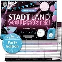 Abbildung von Denkriesen Spiel, STADT LAND VOLLPFOSTEN® PARTY EDITION &quot;Jetzt geht&#039;s rund.&quot;