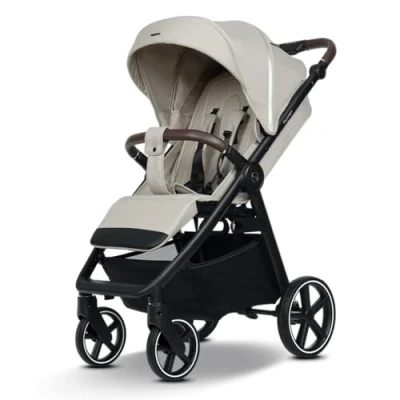 Abbildung von my junior® PLIA² großer Komfortbuggy mit Luftkammerreifen, Einhand Faltmechanismus, einstellbare Federung, XXL Einkaufskorb &amp; Verdeck, Belüftung, inkl. Getränkehalter + Tragegurt (Desert Bloom)