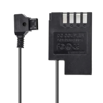 Abbildung von DC Kuppler, Akkuadapter kompatibel mit Panasonic DMW DCC12 D TAP V Mount Anschluss ersetzt BLF19, BLF19E