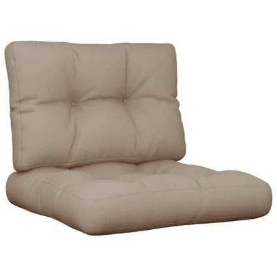 Abbildung von vidaXL Sitzauflage Palettenkissen 2 tlg. Taupe Stoff, (2 St)