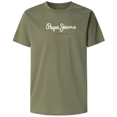 Abbildung von Pepe Jeans Herren Eggo N T Shirt, Grün (Militärgrün), M