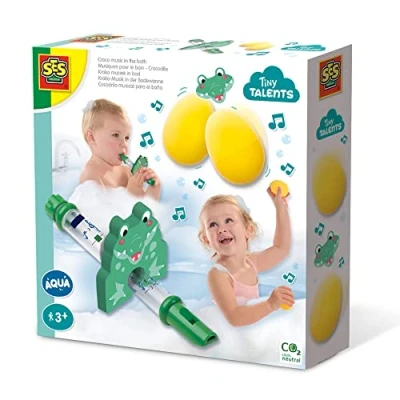 Abbildung von SES Creative Tiny Talents Kroko Musik in der Badewanne, Badespielzeug, Junge/Mädchen, 3 Jahr(e), Grün, Gelb
