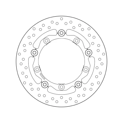 Abbildung von Schwimmend gelagerte Scheibe vorne, 267/132x5mm 5x150mm, Befestigungslochdurchmesser 8,5mm, Offset 0 Passend für: YAMAHA XP 125 RA X Max ABS/125R (X Max)/250R Max)/250RA ABS)/500 (Tmax)/500A